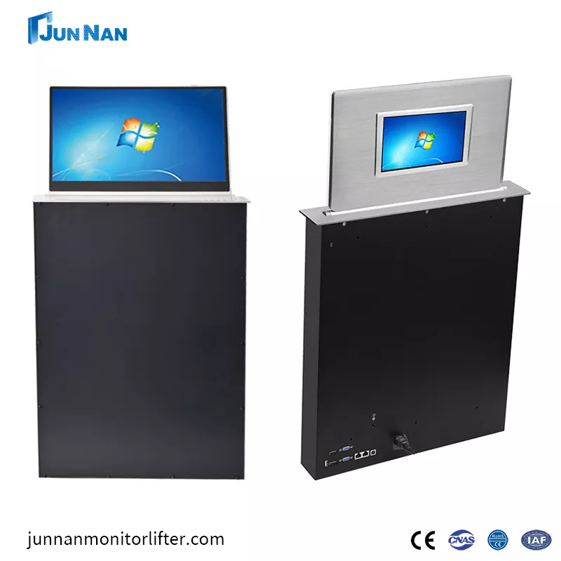 Masa de conferinta Lift motorizat pentru monitor LCD cu ecran tactil cu ecran LCD din spate